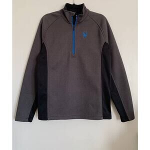 Grey and Black SPYDER 3/4 Zip Sweater Jacket M